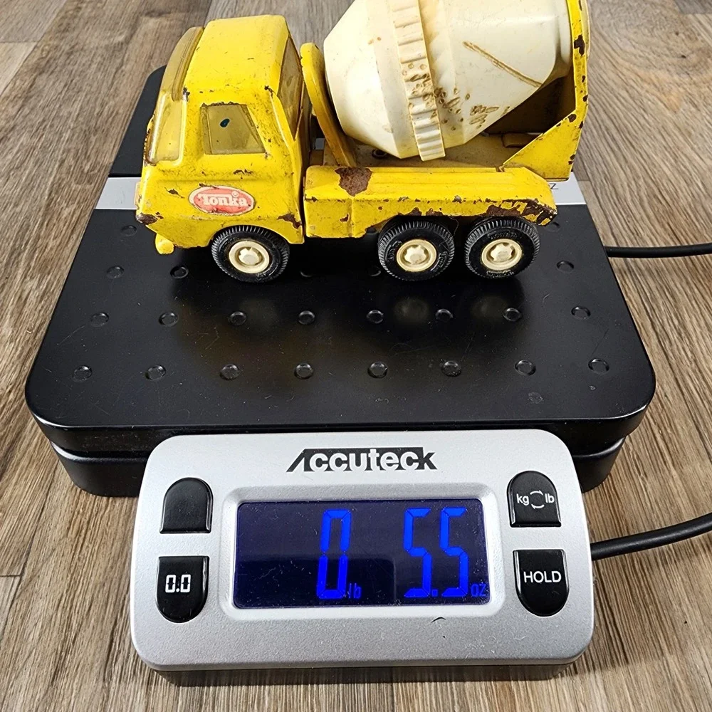 Vintage Tonka Yellow Pressed Steel Cement‎ Mixer Truck Toy Rotating Drum Patina